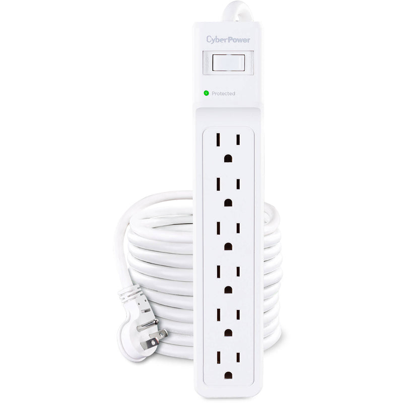 CyberPower B625 Essential 6-Outlet Surge Protector (White)