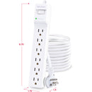 CyberPower B625 Essential 6-Outlet Surge Protector (White)