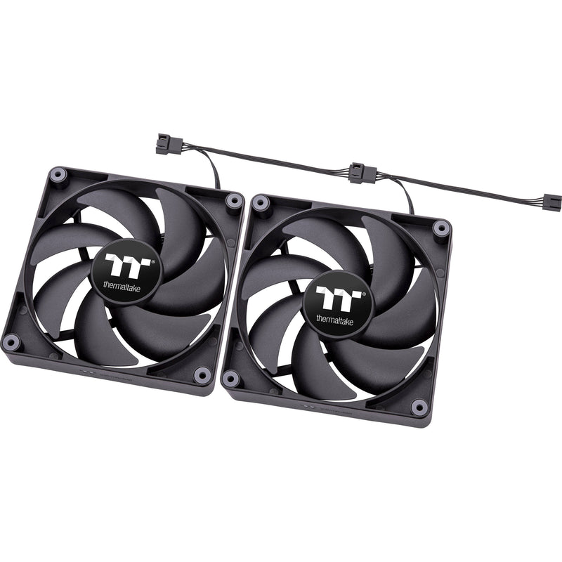 Thermaltake CT140 PC Cooling Fan (Black, 2-Pack)