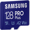 Samsung 128GB PRO Plus UHS-I microSDXC Memory Card with Card Reader