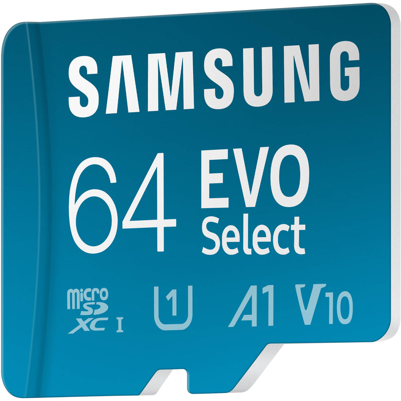 Samsung 64GB EVO Select UHS-I microSDXC Memory Card with SD Adapter