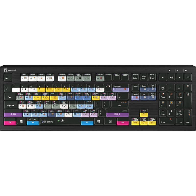 Logickeyboard ASTRA 2 Backlit Keyboard for Cinema 4D (Windows, US English)