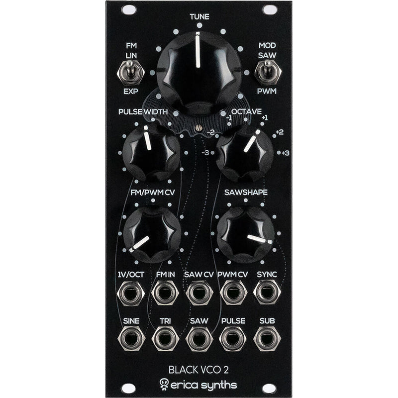 Erica Synths Black VCO2 Eurorack Module (12 HP)