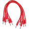 Erica Synths Braided Eurorack Patch Cables (Red, 5-Pack, 7.9")