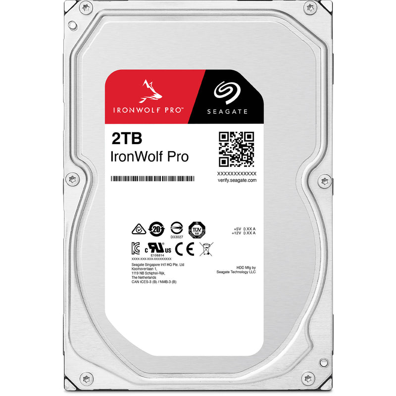 Seagate 2TB IronWolf Pro 7200 rpm SATA III 3.5" Internal NAS HDD (CMR)