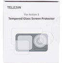 TELESIN Tempered Protective Film Set for DJI Action 3 Camera