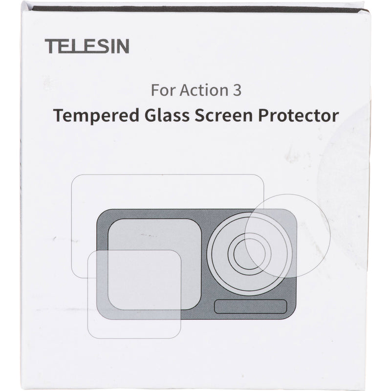 TELESIN Tempered Protective Film Set for DJI Action 3 Camera