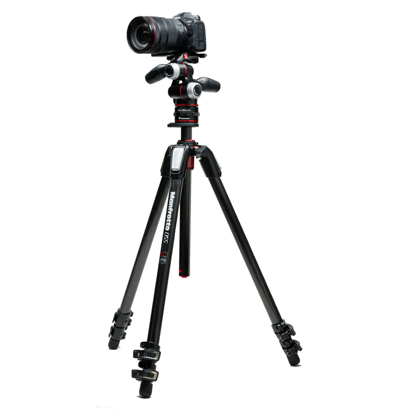 Manfrotto MT055CXPRO3 Carbon Fiber Tripod with MHXPRO-3W Head & Move Quick Release Kit