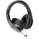Polsen HPC-A20 Closed-Back Studio Monitor Headphones Value Kit (3-Pack)
