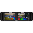 FeelWorld D71 PLUS Dual 7" 3 RU Rackmount 4K HDMI/SDI Monitor