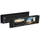 FeelWorld D71 PLUS Dual 7" 3 RU Rackmount 4K HDMI/SDI Monitor