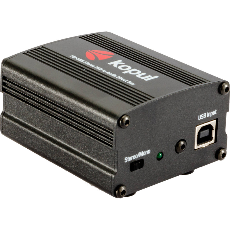 Kopul USB to Audio Direct Box for Digital Audio to PA Systems & Mixers