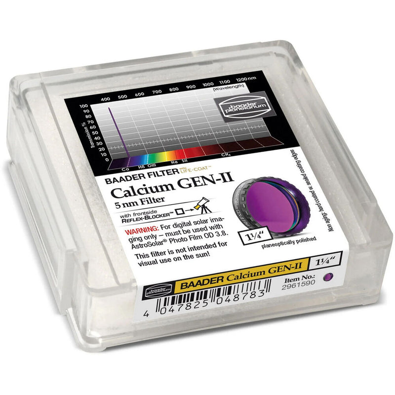 Alpine Astronomical Baader Calcium Gen-II Unstacked Ca-K Solar Imaging Filter with LPFC (1.25")