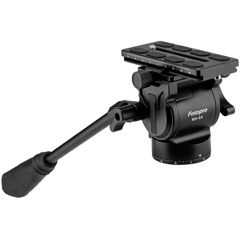 Fotopro MH-6A Metal Fluid Video Head (Black)