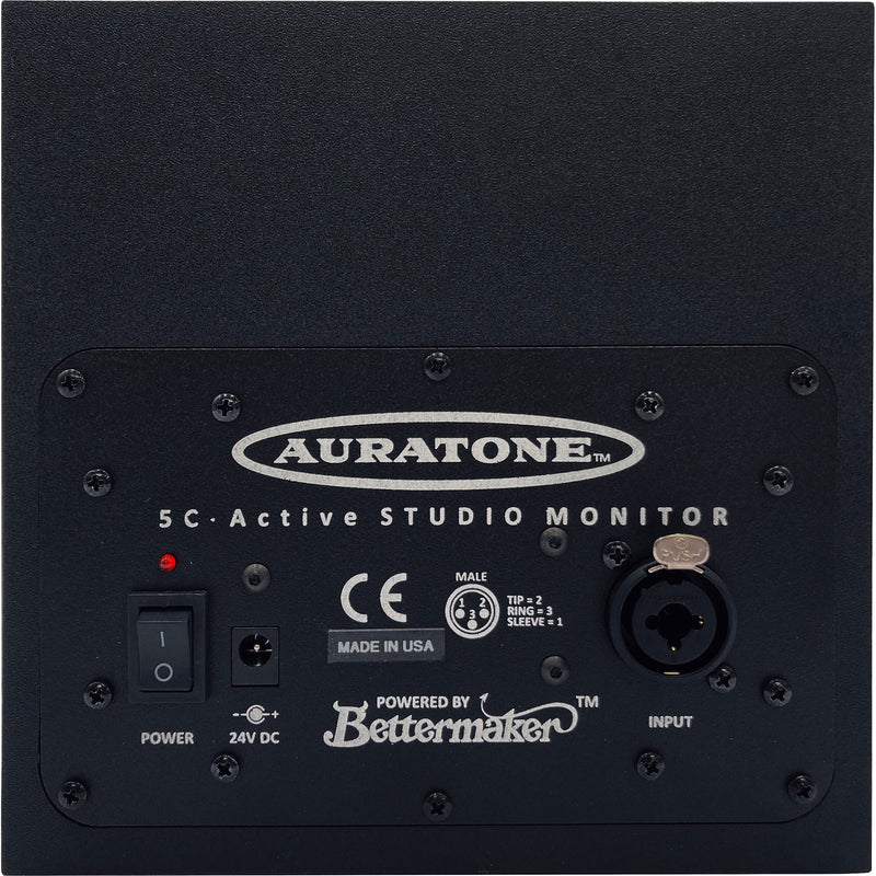 Auratone 5C Active Super Sound Cube Studio Monitor (Single, Black Finish)