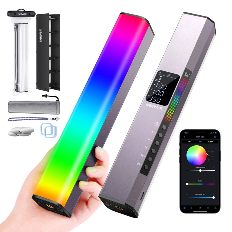 Neewer RGB1 Magnetic Handheld LED Light Stick (Rose Gold, 9.8")