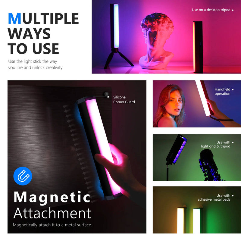 Neewer RGB1 Magnetic Handheld LED Light Stick (Rose Gold, 9.8")