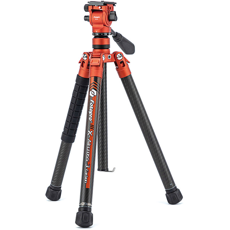 Buy in India Fotopro X-Aircross Video Carbon Fiber Tripod (Flame