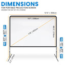 KHOMO GEAR Projector Screen and Stand with Height Adjustment (180")