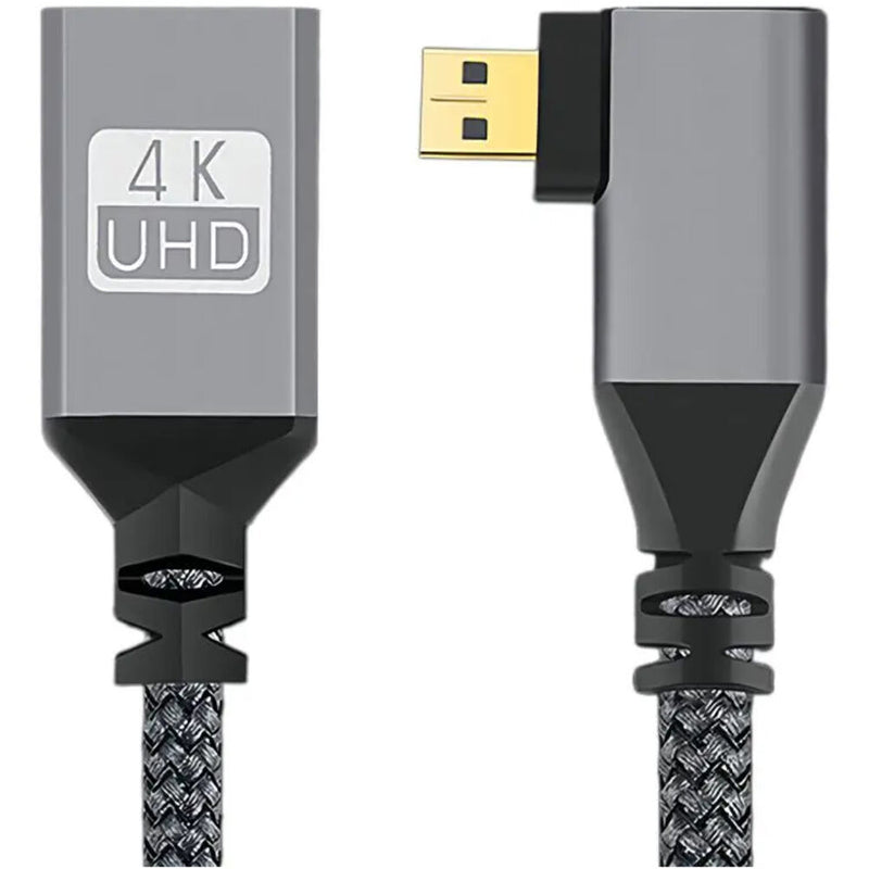 DigitalFoto Solution Limited 4K Left-Angle Micro-HDMI Male to HDMI Female Cable (7.8")