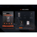 Fenix Flashlight E03R V2.0 Rechargeable Keychain Flashlight (Gray)