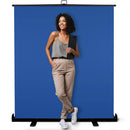 KHOMO GEAR Extra-Large Pull-Up Backdrop Screen (Chroma Blue, 62 x 77")