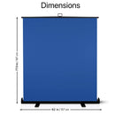 KHOMO GEAR Extra-Large Pull-Up Backdrop Screen (Chroma Blue, 62 x 77")