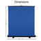 KHOMO GEAR Extra-Large Pull-Up Backdrop Screen (Chroma Blue, 62 x 77")
