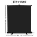 KHOMO GEAR Extra-Large Pull-Up Backdrop Screen (Black, 62 x 77")
