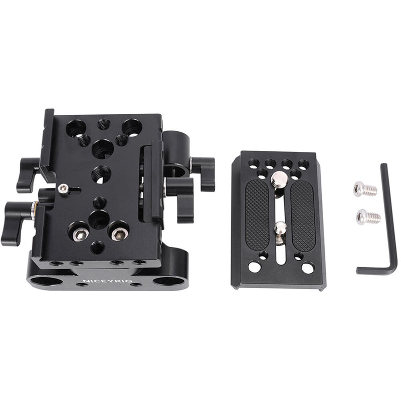 Niceyrig Universal Height-Adjustable Manfrotto-Style 15mm LWS Baseplate