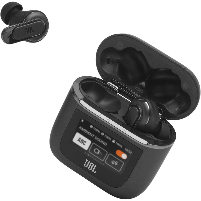 JBL Tour Pro 2 Noise-Canceling True Wireless In-Ear Earbuds with Smart Case (Black)