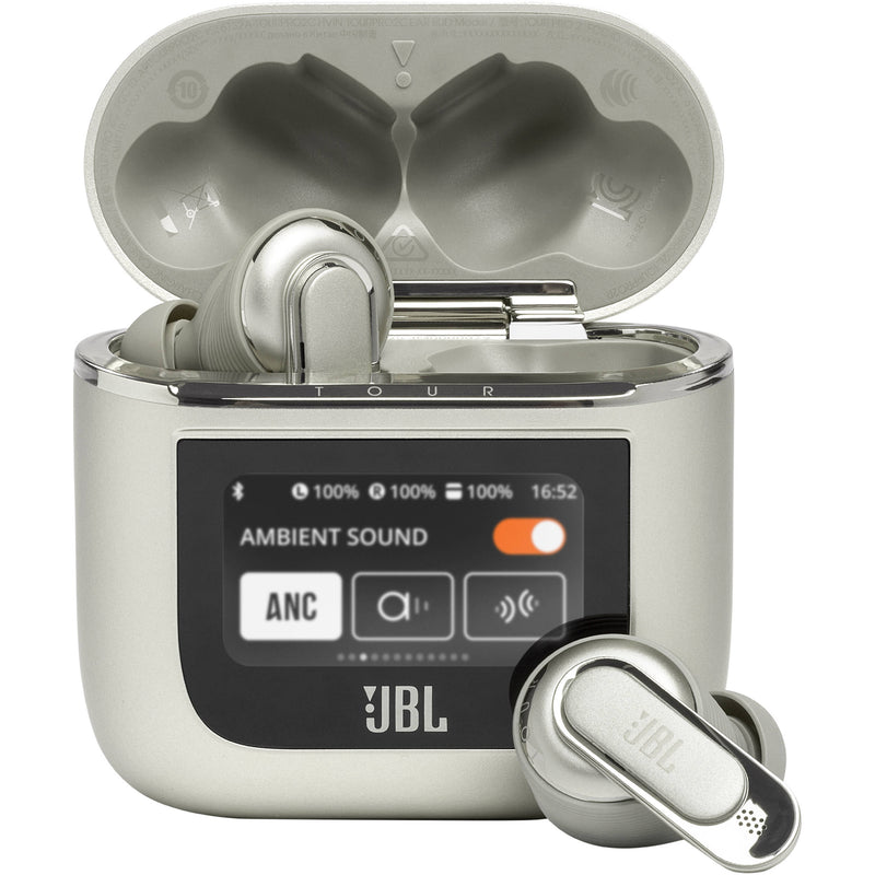 JBL Tour Pro 2 Noise-Canceling True Wireless In-Ear Earbuds with Smart Case (Champagne)