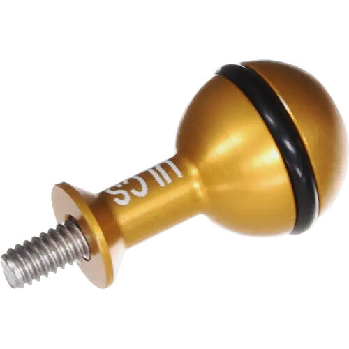 Ultralight Ball Adapter with 1.75" x 1/4"-20 Bolt and Washer for Handles (Yellow)