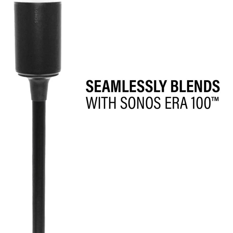 SANUS Fixed-Height Floor Stand for Sonos Era 100 Speakers (Black, Single)