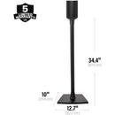 SANUS Fixed-Height Floor Stand for Sonos Era 100 Speakers (Black, Single)