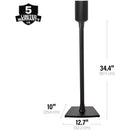 SANUS Fixed-Height Floor Stand for Sonos Era 100 Speakers (Black, Pair)