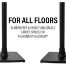 SANUS Fixed-Height Floor Stand for Sonos Era 100 Speakers (Black, Pair)