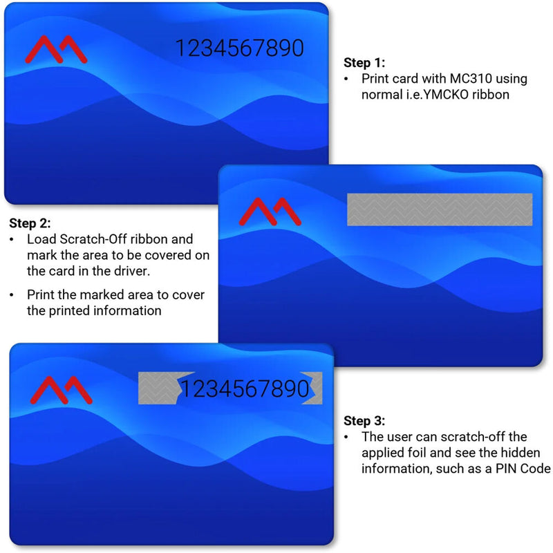 Matica Scratch-Off chromXpert Ribbon for MC210 and MC310 ID Card Printers
