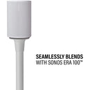 SANUS Fixed-Height Floor Stand for Sonos Era 100 Speakers (White, Pair)