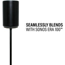 SANUS Height-Adjustable Floor Stand for Sonos Era 100 Speaker (Black, Single)