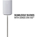 SANUS Height-Adjustable Floor Stand for Sonos Era 100 Speaker (White, Single)