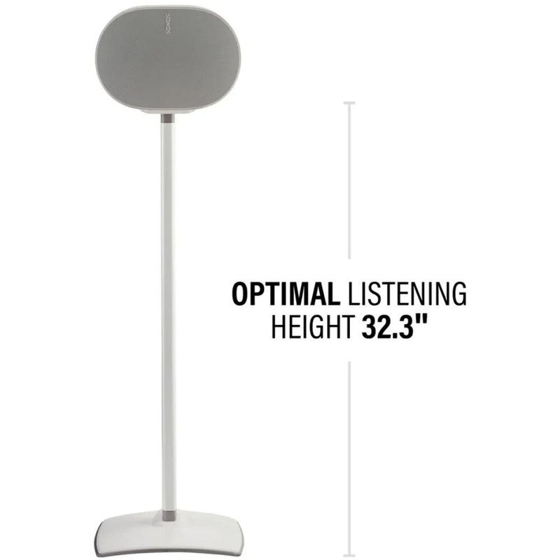 SANUS Fixed-Height Floor Stand for Sonos Era 300 Speakers (White, Single)