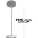SANUS Fixed-Height Floor Stand for Sonos Era 300 Speakers (White, Pair)