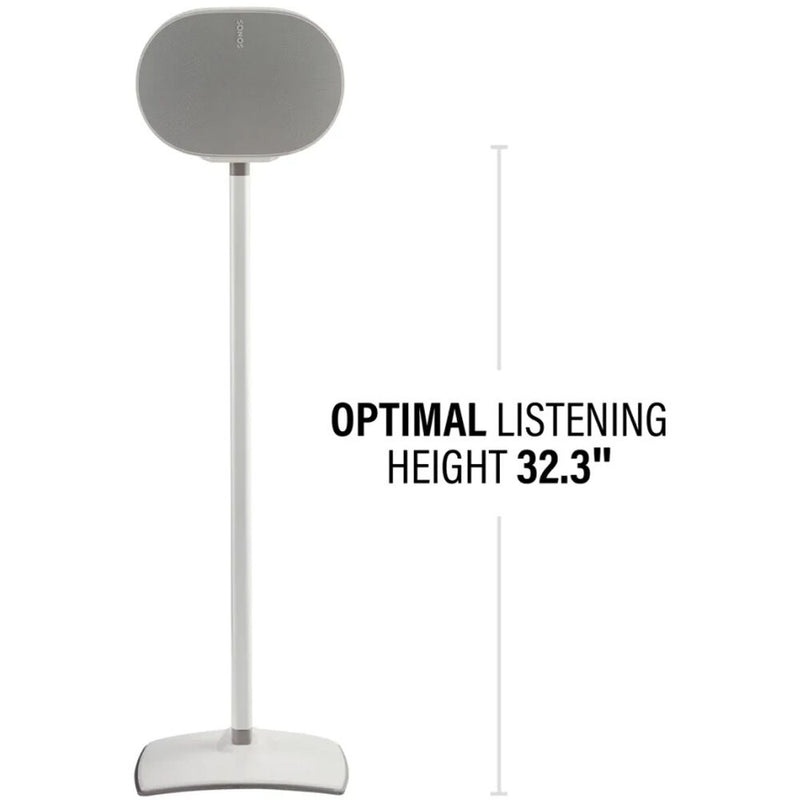 SANUS Fixed-Height Floor Stand for Sonos Era 300 Speakers (White, Pair)