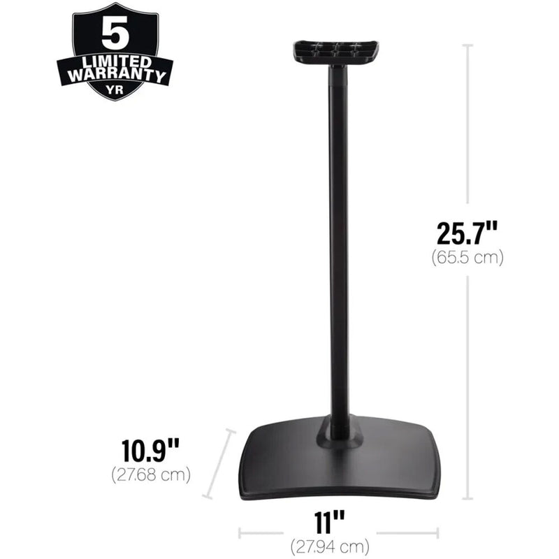 SANUS Height-Adjustable Floor Stand for Sonos Era 300 Speakers (Black, Pair)