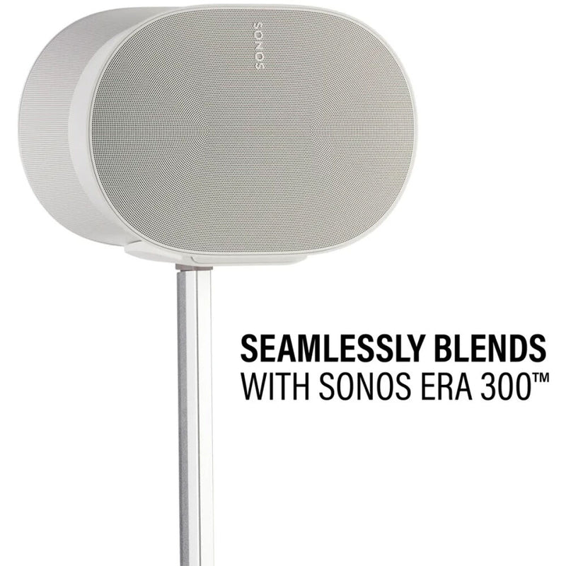 SANUS Height-Adjustable Floor Stand for Sonos Era 300 Speakers (White, Pair)
