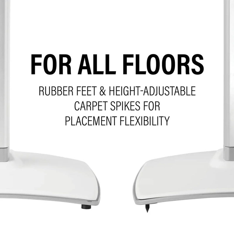 SANUS Height-Adjustable Floor Stand for Sonos Era 300 Speakers (White, Pair)