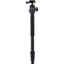 Fotopro X-Go HR Pro Aluminum Horizontal Tripod with Monopod and Ball Head (Black)