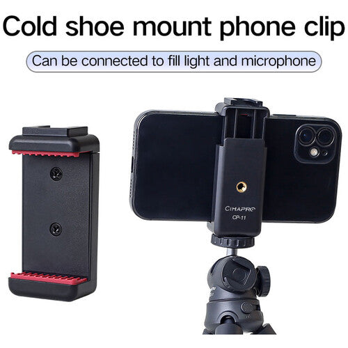 CimaPro CP-11 Smartphone Tripod Mount with Cold Shoe
