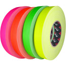 ProX Multicolor Fluorescent Commercial-Grade Gaffer Tape (1" x 60 yd, Neon Orange, Pink, Yellow, Green)